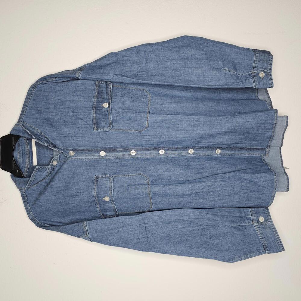 NWT Golden Men's Blue Denim Button Down Shirt Size XL